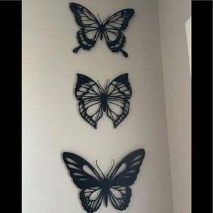 Wall decor butterflies metal